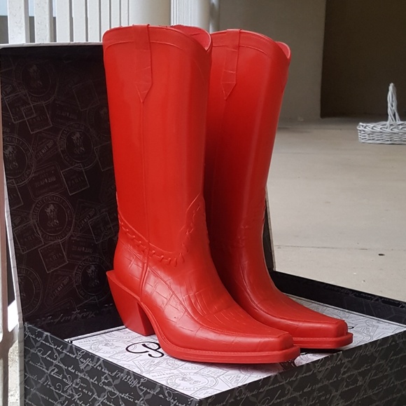 donald pliner red boots